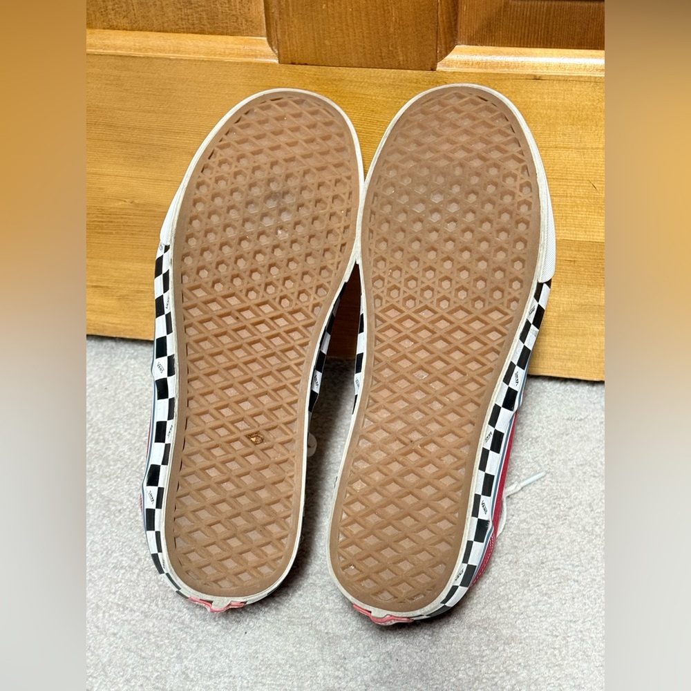 Vans Doheny Red white black Check Side Wall Skate Shoe 10.5 checkered - Picture 11 of 11